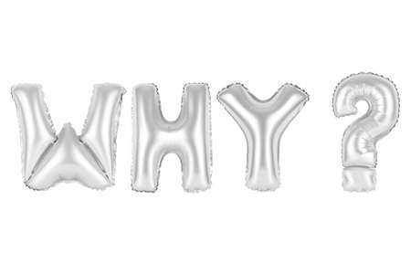chrome (grey) alphabet balloons, why, question, chrome (grey) number and letter balloonの写真素材