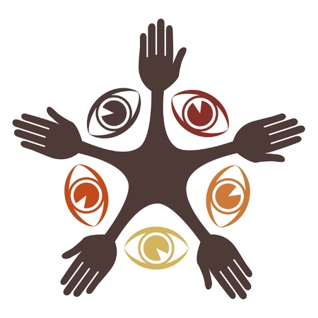 Colorful eye people design. のイラスト素材