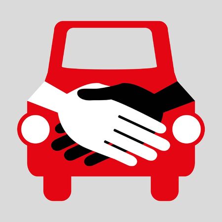 Car handshake design. のイラスト素材