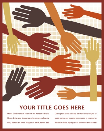 Hand pattern vector design with space for your text. のイラスト素材