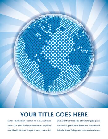 Digital world map design with copy space. のイラスト素材