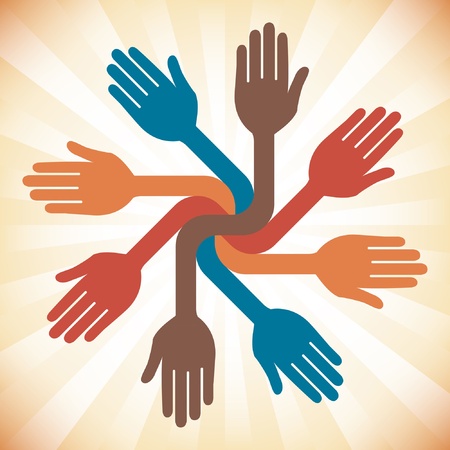 Lets work together design. のイラスト素材