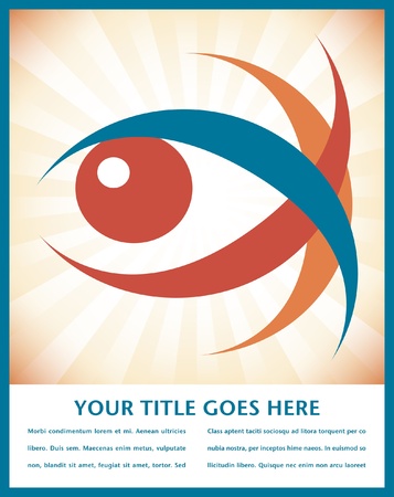 Striking eye design with text space vector. のイラスト素材