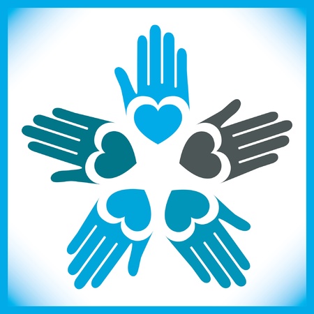 Circle of loving hands のイラスト素材