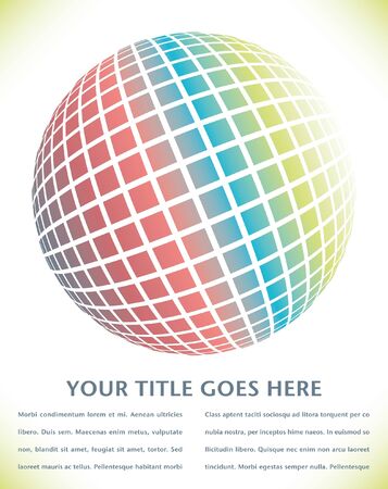 Colorful digital globe vector design with copy space. のイラスト素材