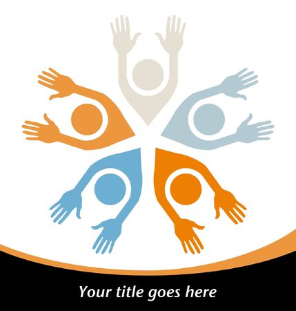 Colorful people design with copy space vector. のイラスト素材