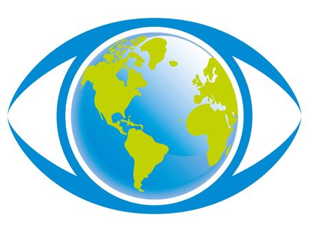 World eye illustration. のイラスト素材
