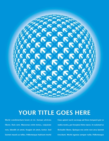 Digital arrow globe vector design. のイラスト素材