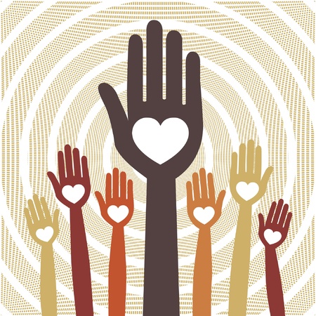 People united with copy spaceのイラスト素材