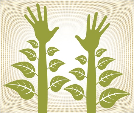 Plant hands vector design. のイラスト素材