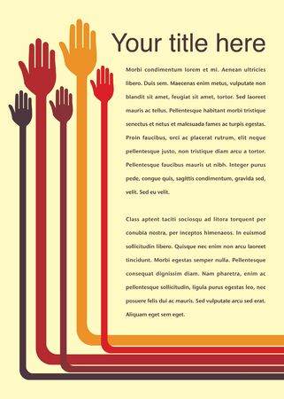 Hand design with copy space. のイラスト素材