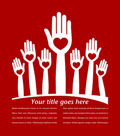 People united design with copy space. のイラスト素材