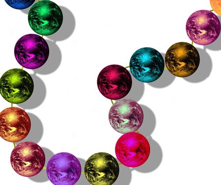 World pearls necklaceの写真素材