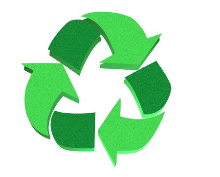 Eco sign in green grassの写真素材