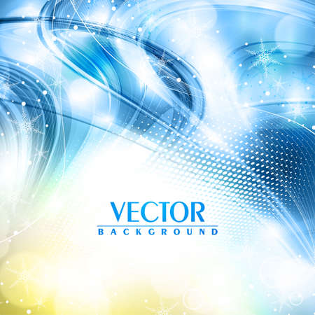 Abstract winter shiny blue background. Vectorのイラスト素材