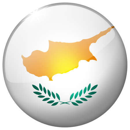 Cyprus Round Glass Buttonの写真素材