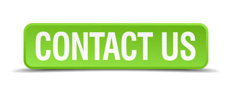 Contact us green 3d realistic square isolated buttonのイラスト素材