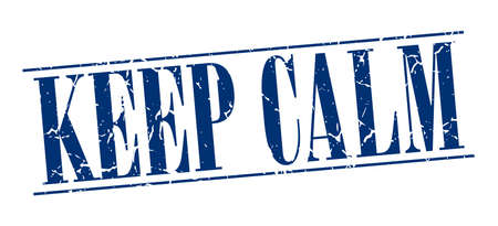 keep calm blue grunge vintage stamp isolated on white background