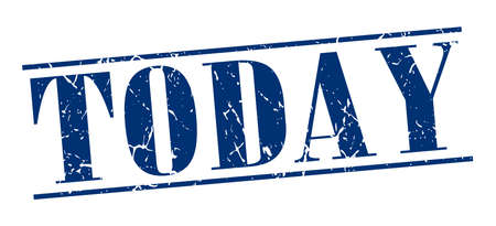 today blue grunge vintage stamp isolated on white backgroundのイラスト素材