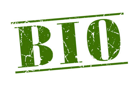 bio green grunge vintage stamp isolated on white backgroundのイラスト素材