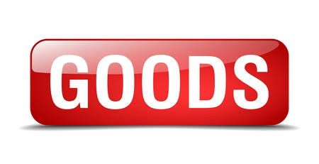 goods red square 3d realistic isolated web buttonのイラスト素材