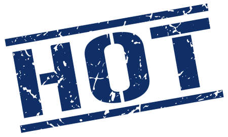 hot blue grunge square vintage rubber stampのイラスト素材