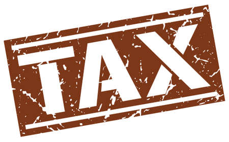 tax square grunge stampのイラスト素材
