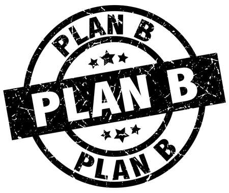 Plan b round grunge black stampのイラスト素材