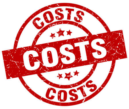 Costs round red grunge stampのイラスト素材