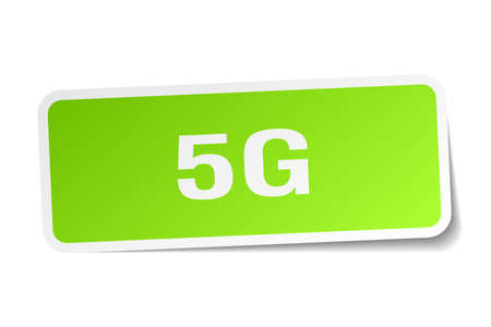 5g square sticker on whiteのイラスト素材