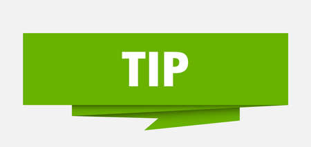 tip sign. tip paper origami speech bubble. tip tag. tip bannerのイラスト素材