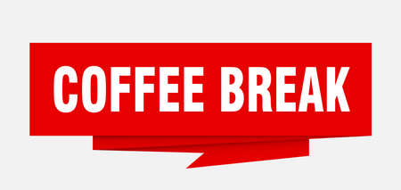 coffee break sign. coffee break paper origami speech bubble. coffee break tag. coffee break bannerのイラスト素材