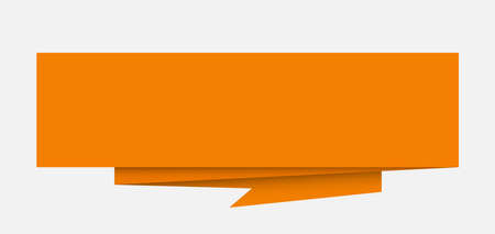 blank sign. blank paper origami speech bubble. blank tag. blank bannerのイラスト素材