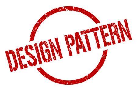 design pattern red round stampのイラスト素材