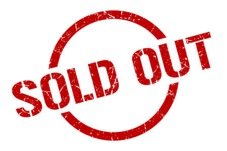 sold out red round stampのイラスト素材