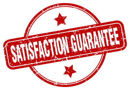 satisfaction guarantee vintage round isolated stampのイラスト素材