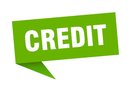credit speech bubble. credit sign. credit bannerのイラスト素材