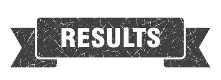 results grunge ribbon. results sign. results bannerのイラスト素材