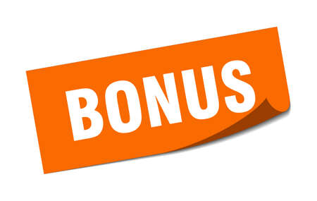 bonus square sticker. bonus sign. bonus bannerのイラスト素材
