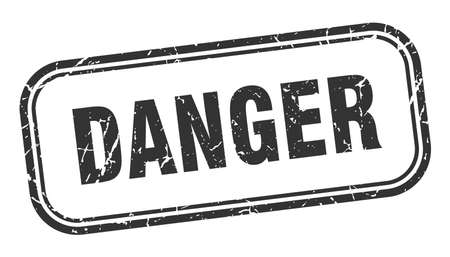danger stamp. danger square grunge sign. dangerのイラスト素材