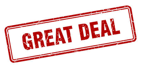 great deal stamp. great deal square grunge sign. great dealのイラスト素材