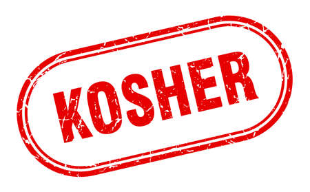 kosher stamp. kosher square grunge sign. kosherのイラスト素材