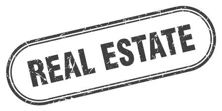real estate stamp. real estate square grunge sign. real estateのイラスト素材