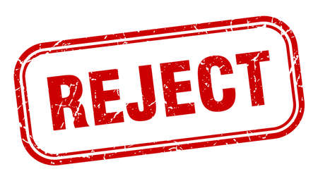 reject stamp. reject square grunge sign. rejectのイラスト素材