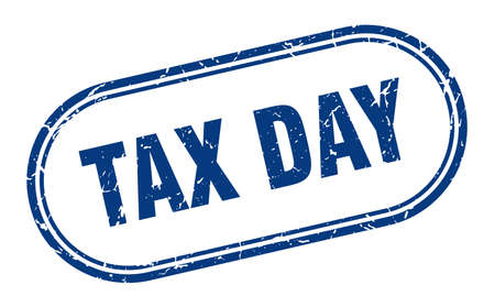tax day stamp. tax day square grunge sign. tax dayのイラスト素材