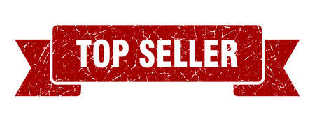 top seller grunge ribbon. top seller sign. top seller bannerのイラスト素材