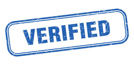 verified stamp. verified square grunge sign. verifiedのイラスト素材