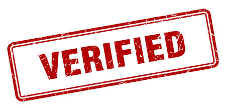 verified stamp. verified square grunge sign. verifiedのイラスト素材