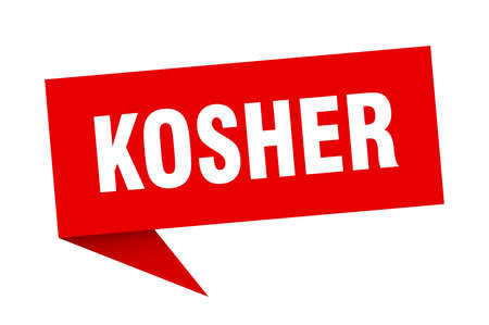 kosher speech bubble. kosher sign. kosher bannerのイラスト素材