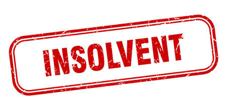 insolvent stamp. insolvent square grunge sign. insolventのイラスト素材